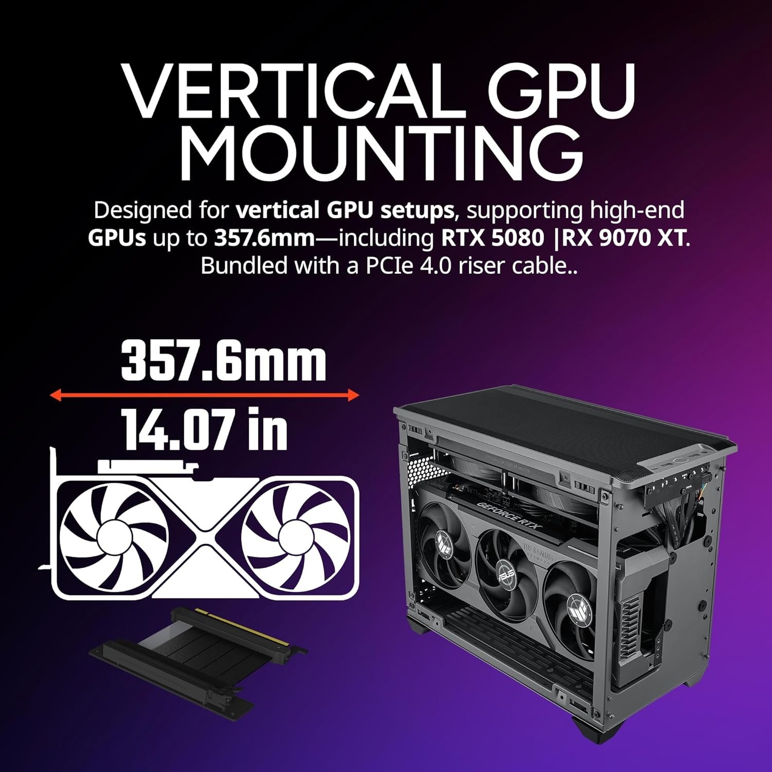 Cooler Master NR200P MAX V2 Mini-ITX PC SFF Case Top-Mount 280mm AIO w/850W PSU