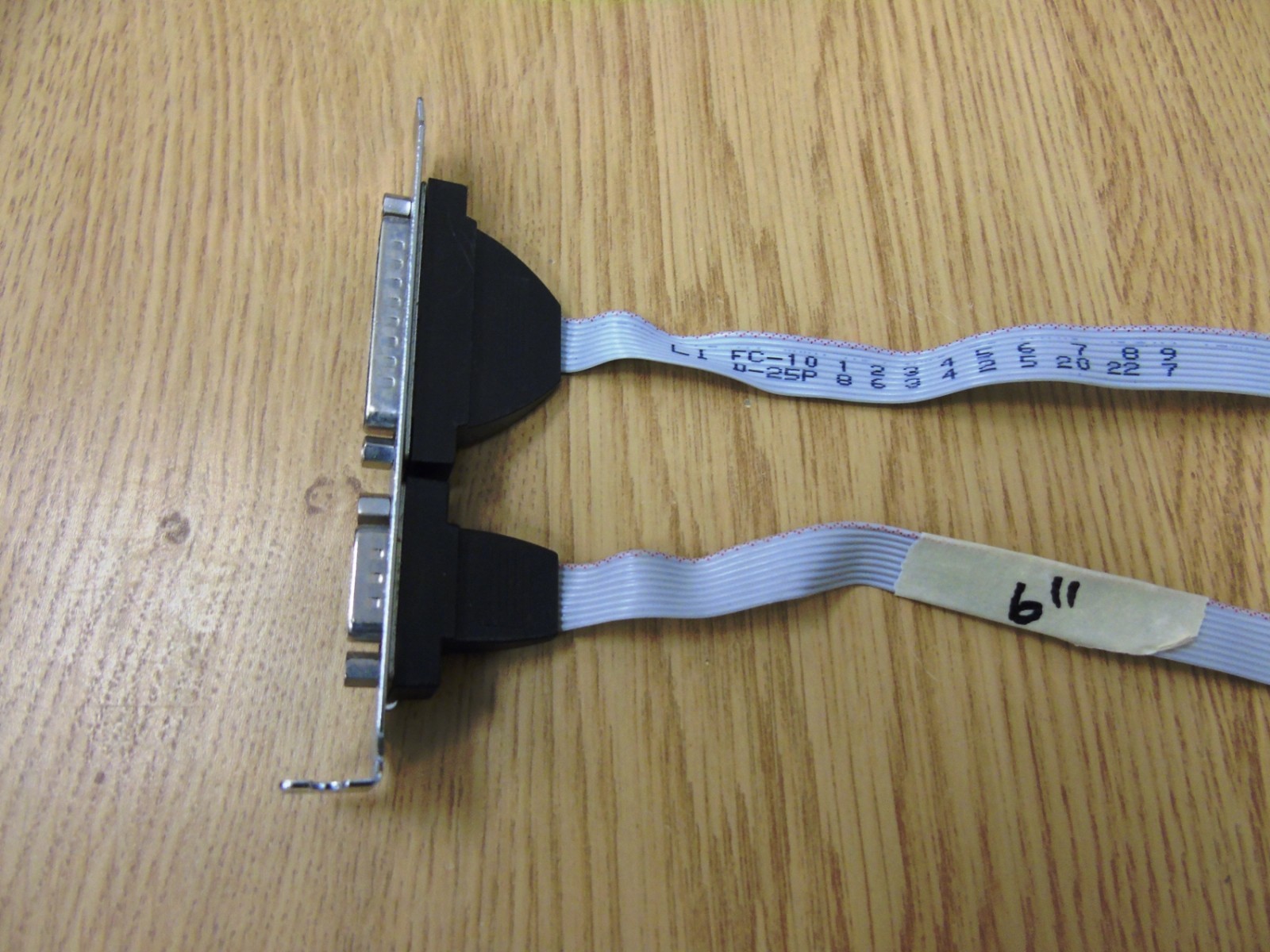 Generic DB25 Male Parallel & Male Serial Port Connector Cable 10″ & 6″ Bracket