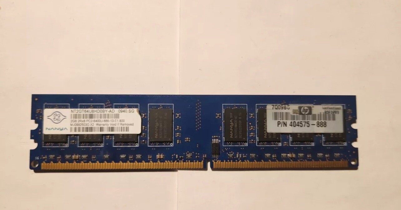 Nanya NT2GT64U8HD0BY-AD 2GB DDR2 DIMM DESKTOP Memory