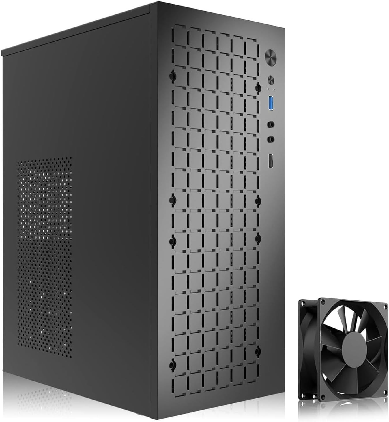 Sleek Mini Tower Case with Enhanced Airflow – Supports Mini-ITX and Micro-ATX
