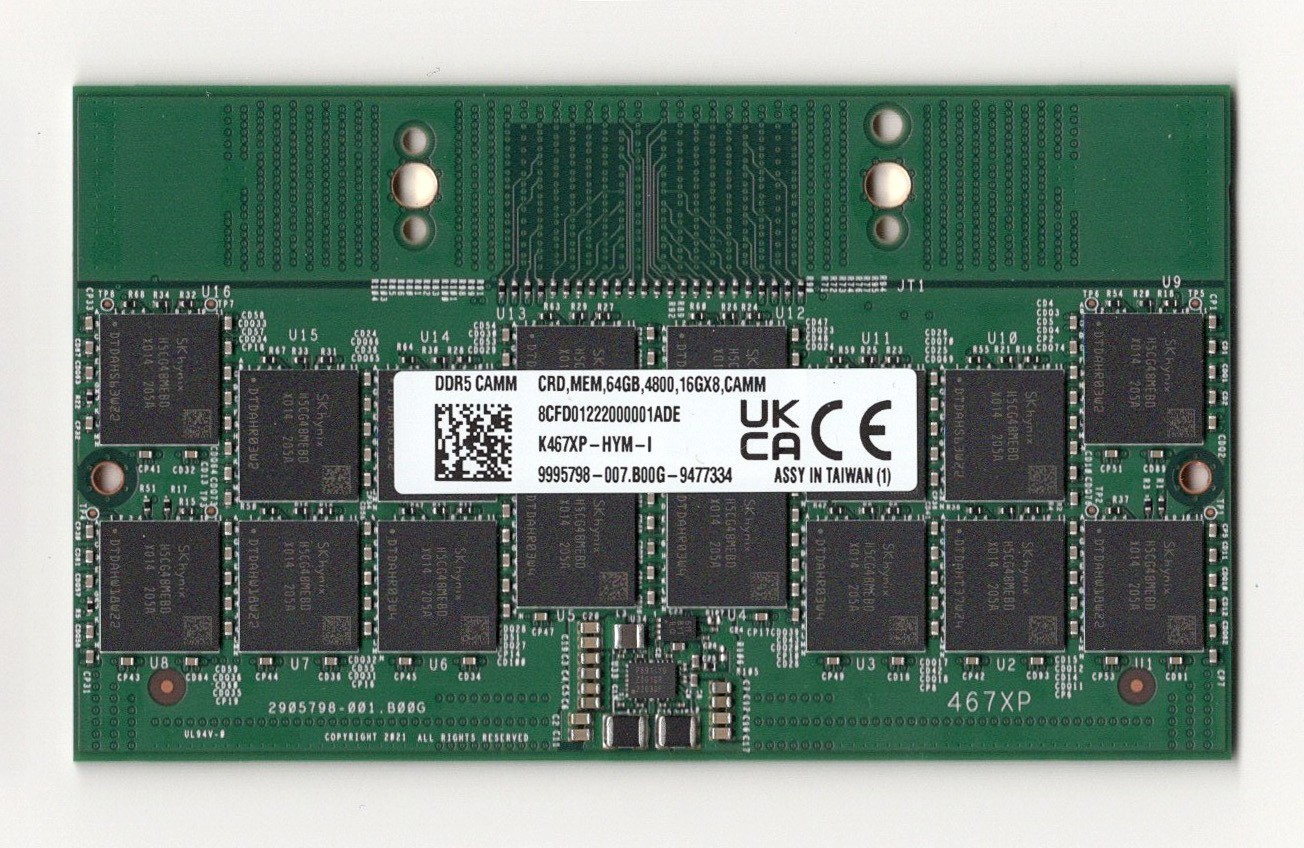 64GB DDR5 4800MHz ECC CAMM (RAM Memory Module) – TESTED & WORKING!