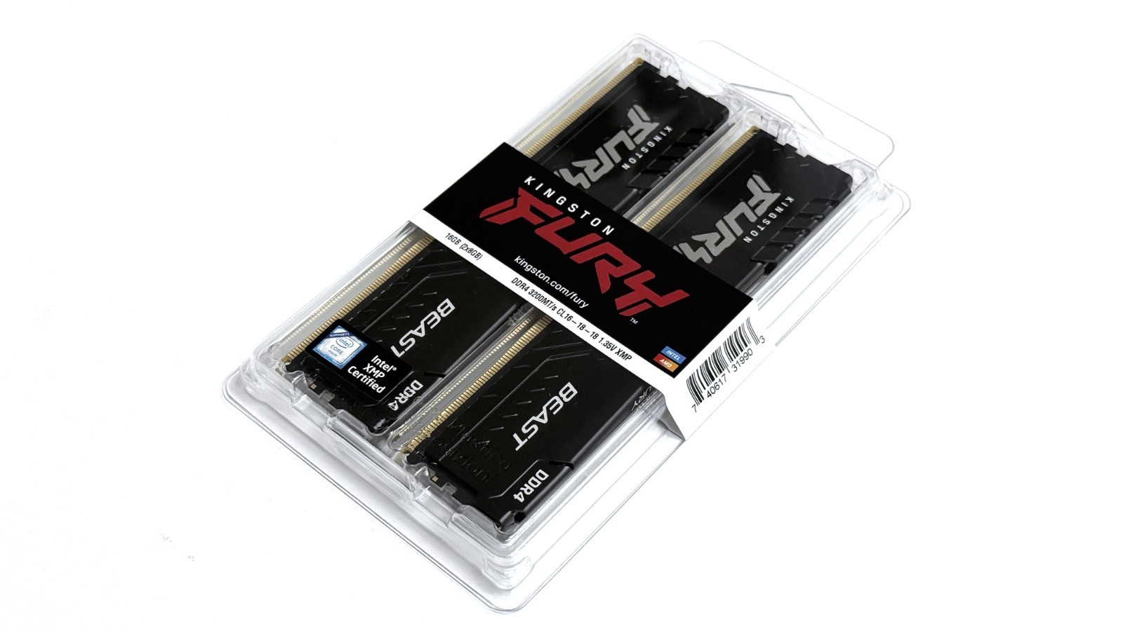 Kingston FURY Beast 16GB (2 x 8GB) DDR4 3200MHz memory Kit (KF432C16BBK2/16) NEW