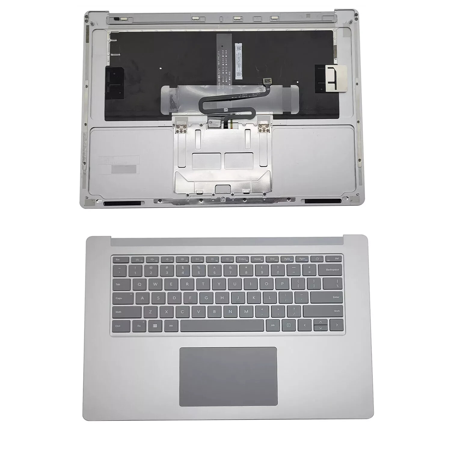 For Microsoft Surface Laptop 4 1953 Top Palmrest US Keyboard Touchpad Silver 15″