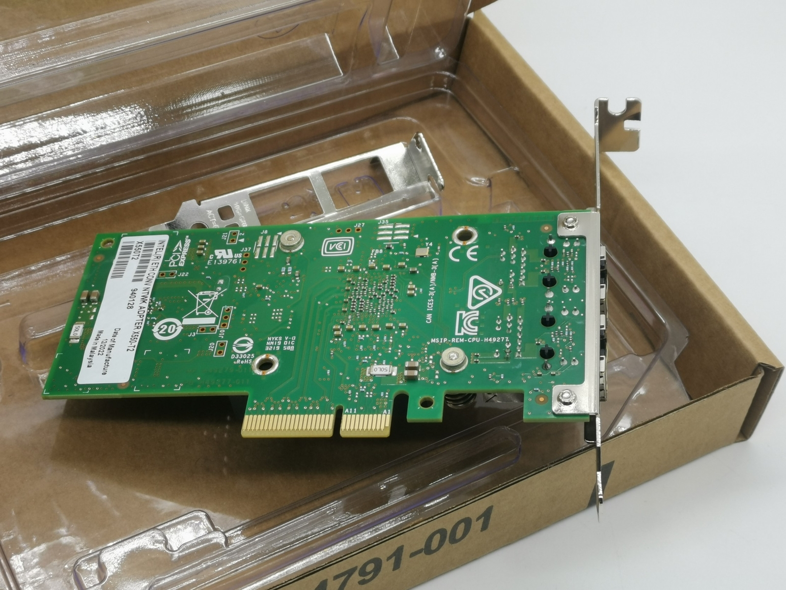 Intel X550-T2 X550T2BLK Network Ethernet Converged Adapter Bulk Pack Retail US