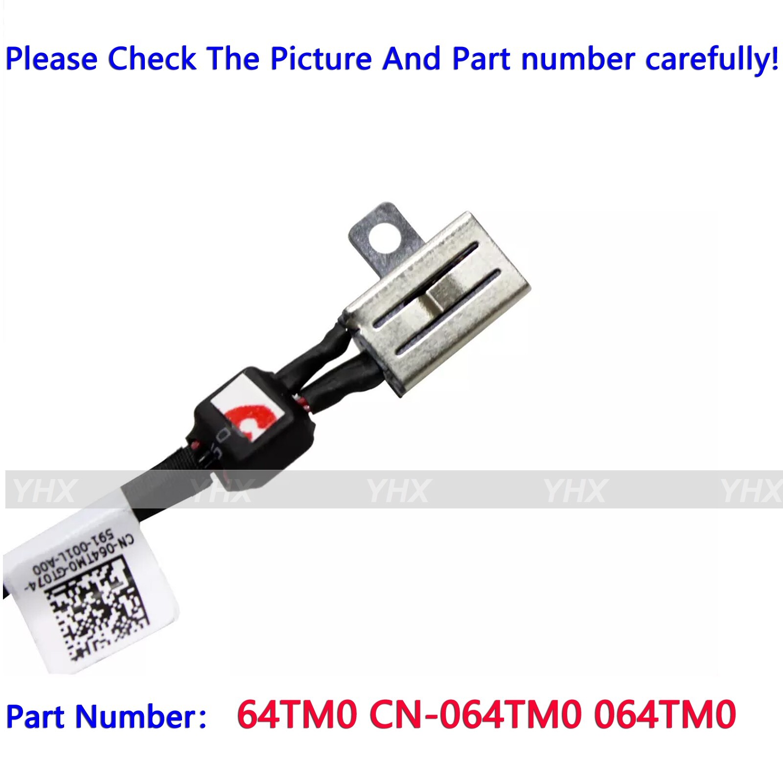 5X For Dell XPS 15 9570 P56F002 Laptop DC Power Jack Charging Port W/Cable 64TM0