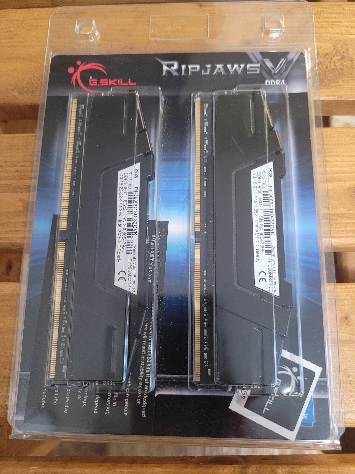 32GB G.Skill DDR4 PC4-28800 3600MHz Ripjaws V CL18 Dual Channel Kit 2x16GB NEW