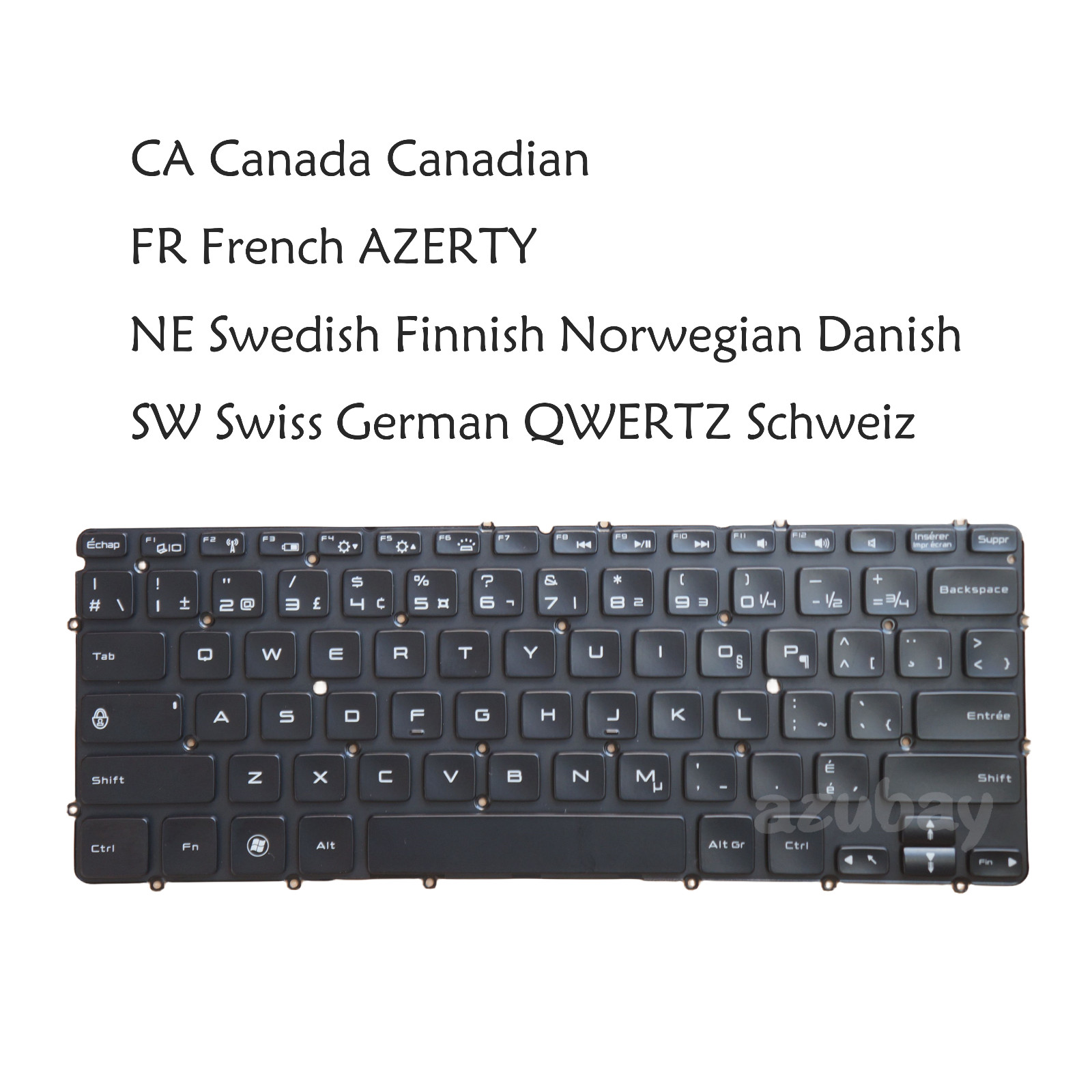 Keyboard for DELL XPS 12 9Q23 L221X 9Q33 9Q34, XPS 13 9333 L321X L322X, Backlit