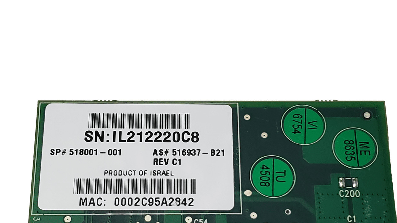 HP 516937-B21 10 GbE PCI-e G2 Dual-Port Network Adapter Full Height