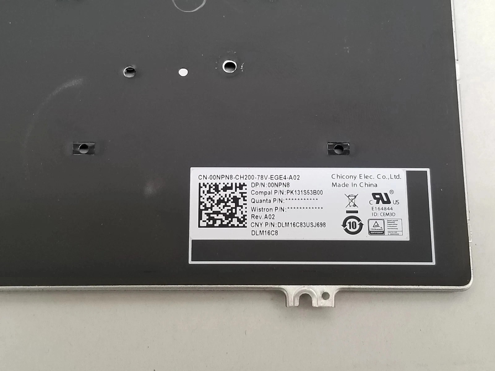 Backlit Keyboard Dell Latitude 7280 7290 7380 7389 7390 Laptops 0NPN8 KY3 GradeA