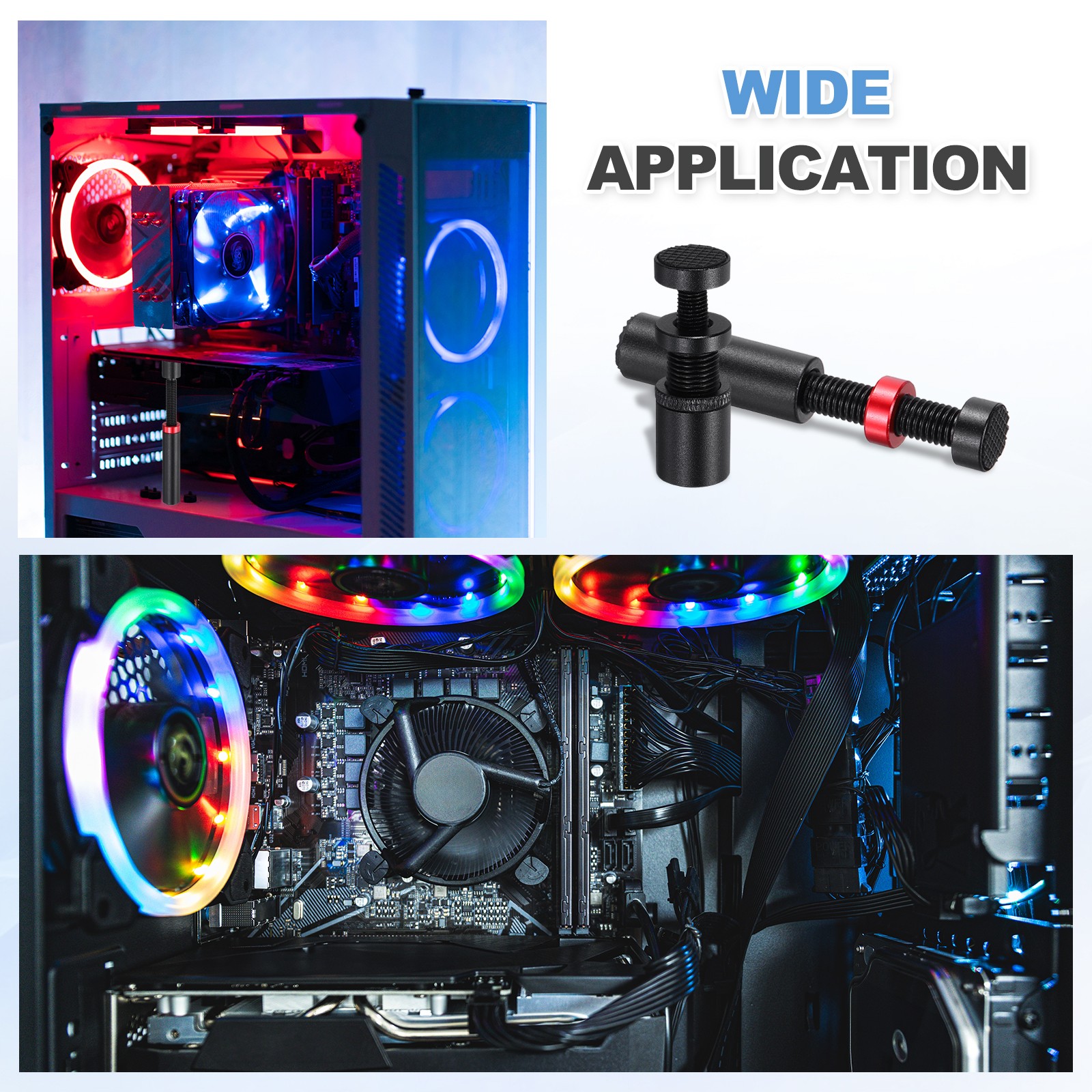 Graphics Card GPU Support,49-80mm Adjustable Height, Aluminum Alloy Black