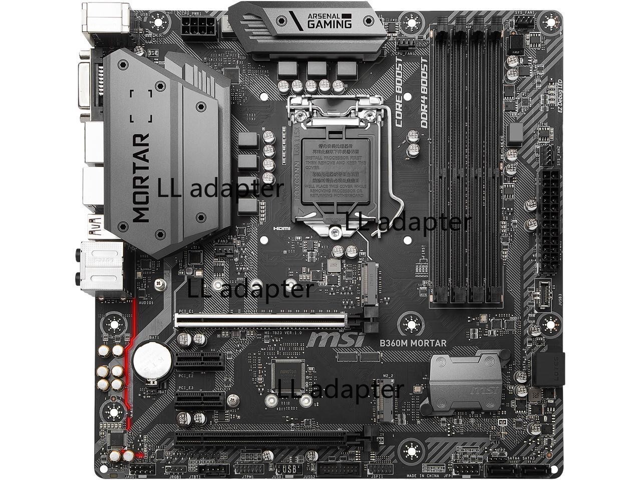 MSI B360M MORTAR LGA 1151 (300 Series) Intel B360 Micro ATX Intel Motherboard