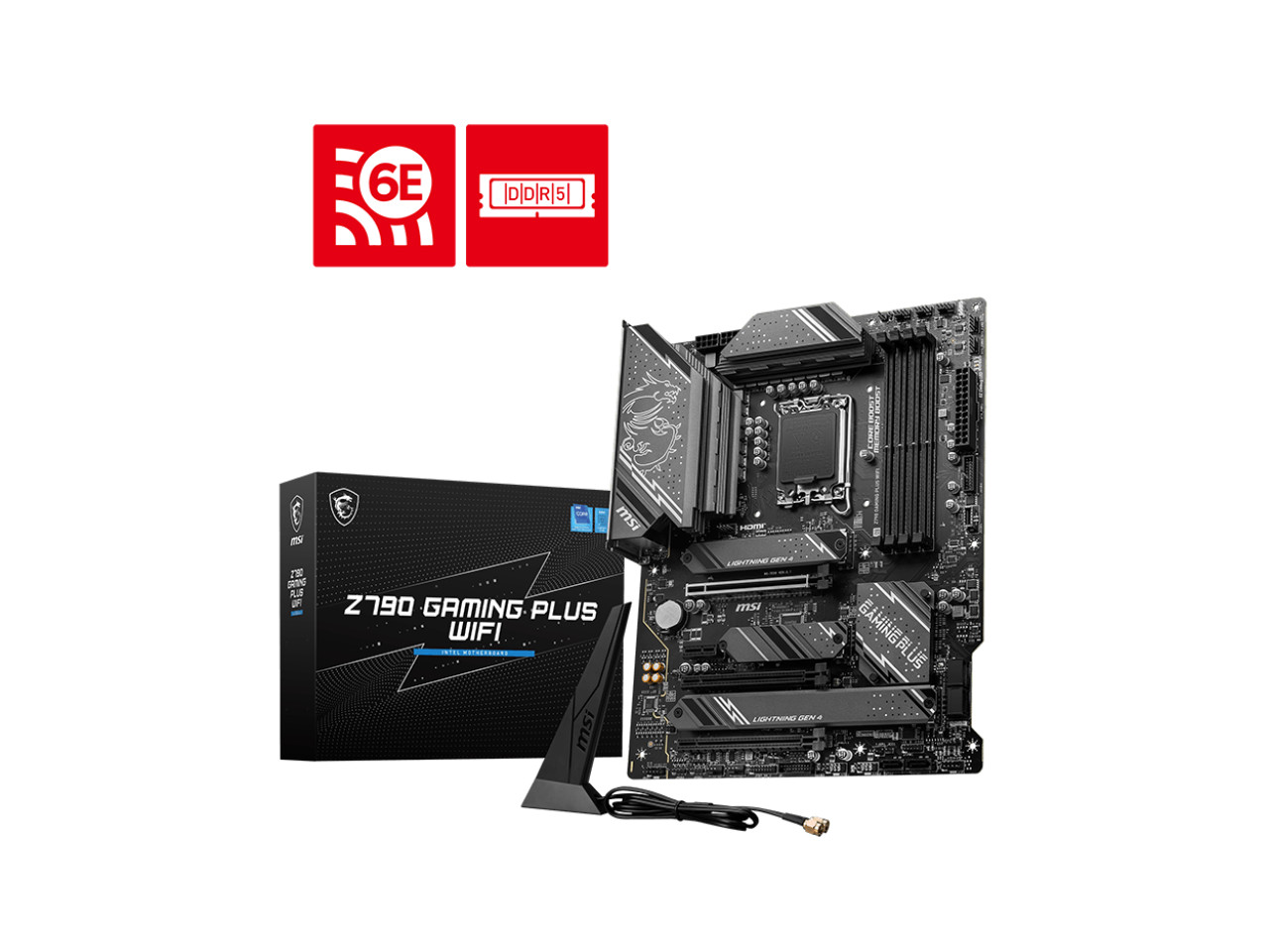 MSI Z790 GAMING PLUS WIFI Intel LGA 1700 SATA 6Gb/s ATX Motherboard DDR5