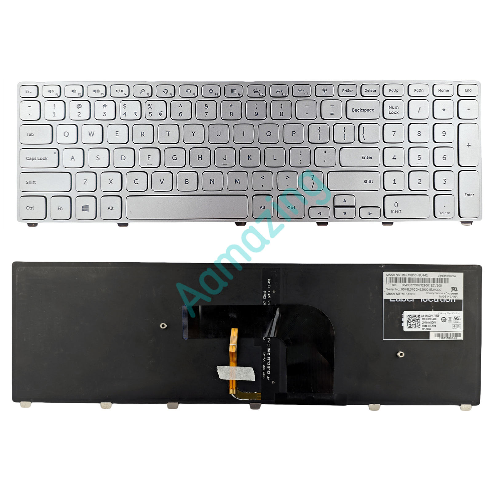 New Sliver US Backlit Keyboard for Dell Inspiron 17 7000 (7746) 7737 15HR T78KM