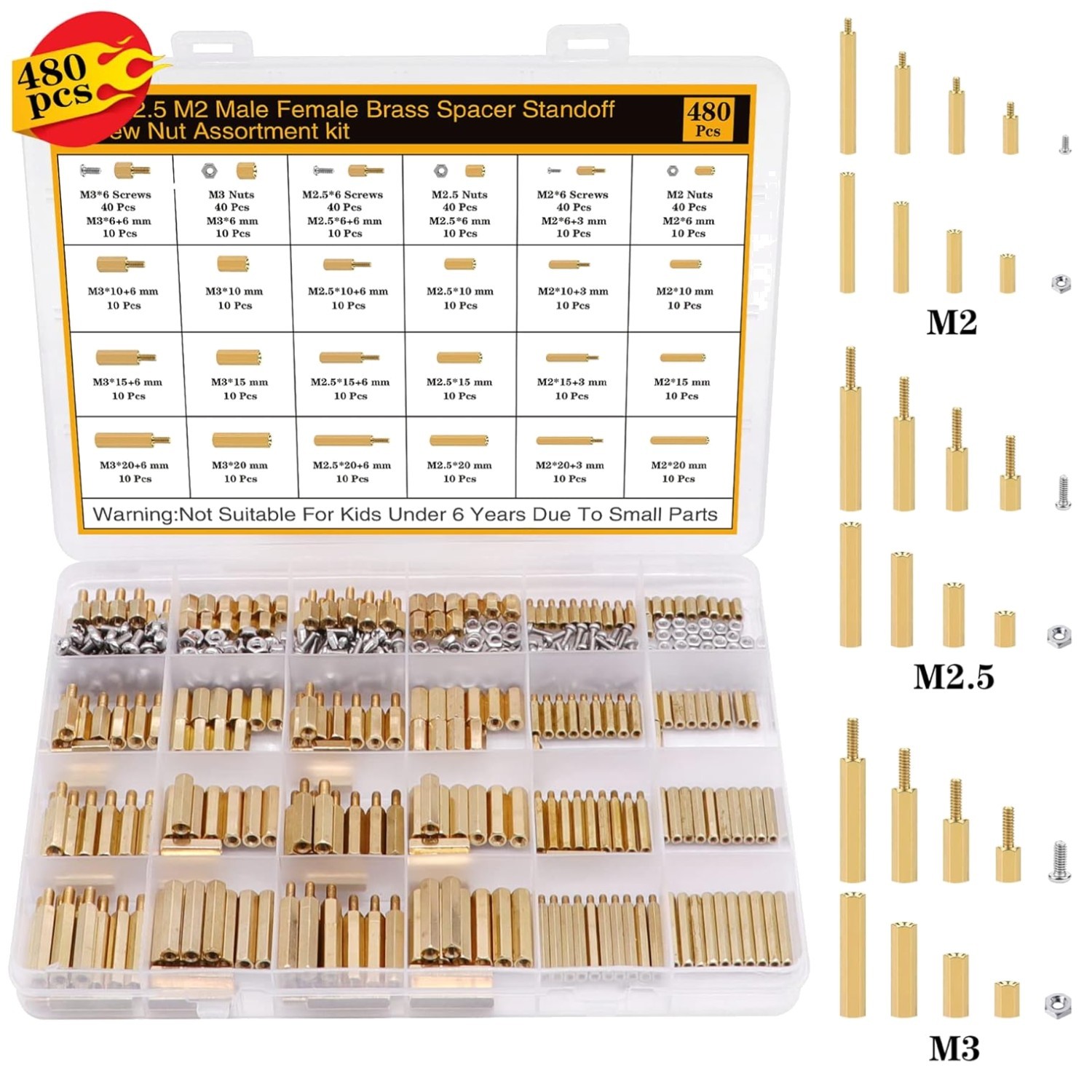 Brass Standoffs with Stainless Steel Screws