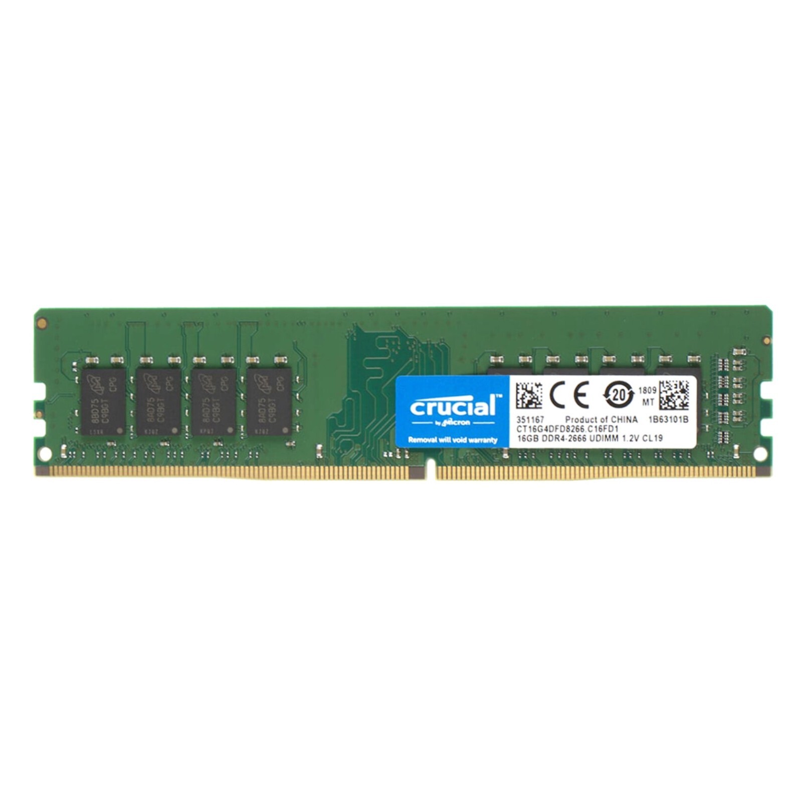 Crucial 32GB (2X16GB) DDR4 2666MHz PC4-21300 CUnbuffered Desktop DIMM Memory Ram