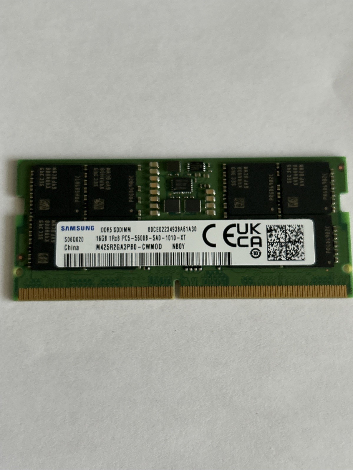 Samsung 1x16GB PC5-44800 DDR5 5600 MHz SODIMM Laptop Memory RAM M425R2GA3PB0-CWM