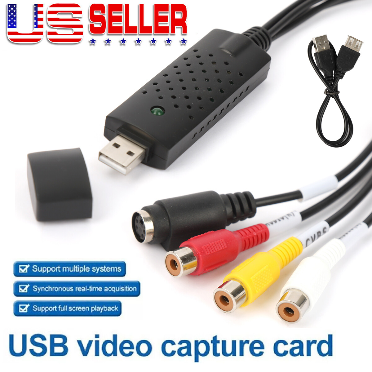 USB 2.0 Audio Video VHS to DVD VCR PC HDD Converter Adapter Digital Capture Card