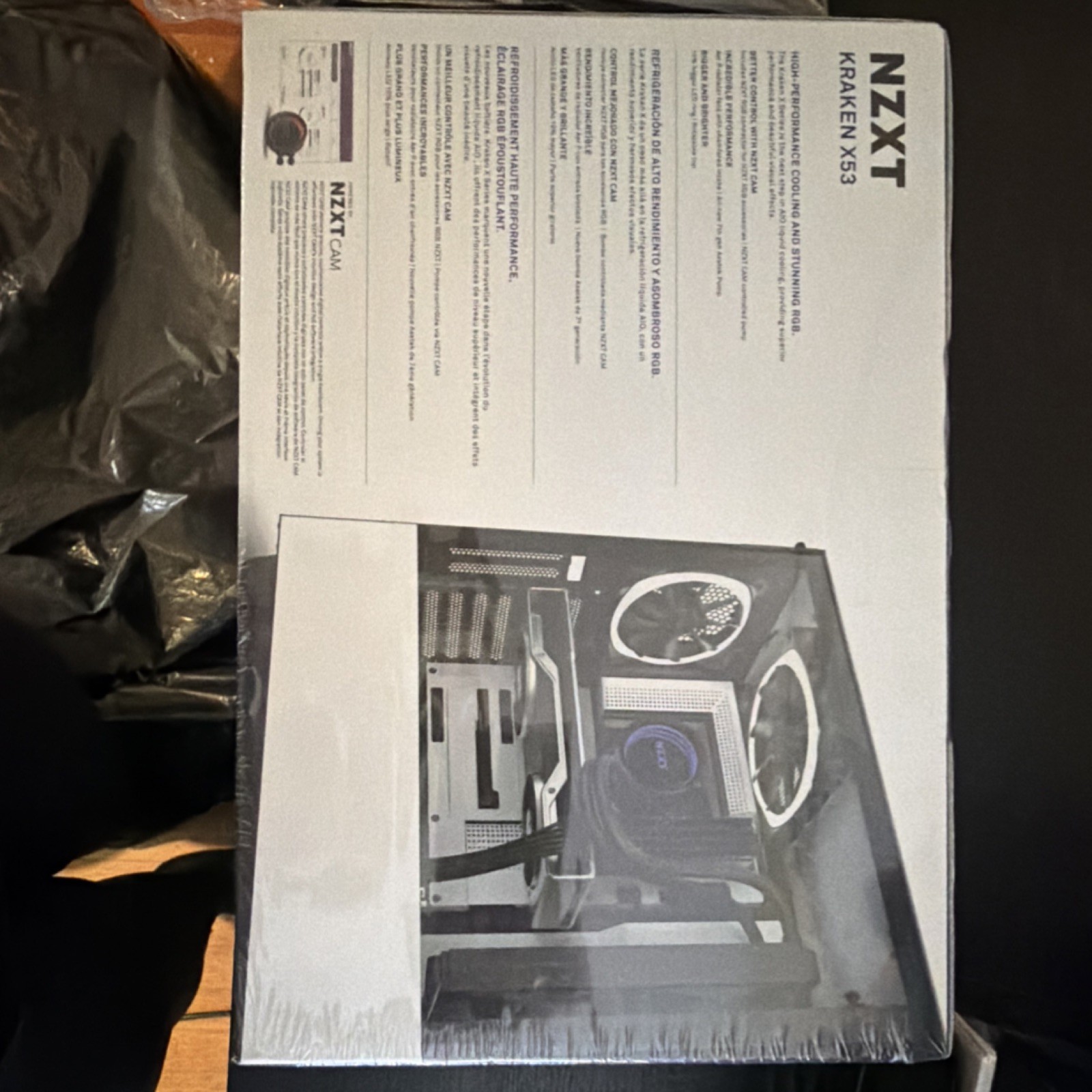 NZXT Kraken X53 RGB Liquid CPU Cooler 240mm Radiator Black RL-KRX53-01