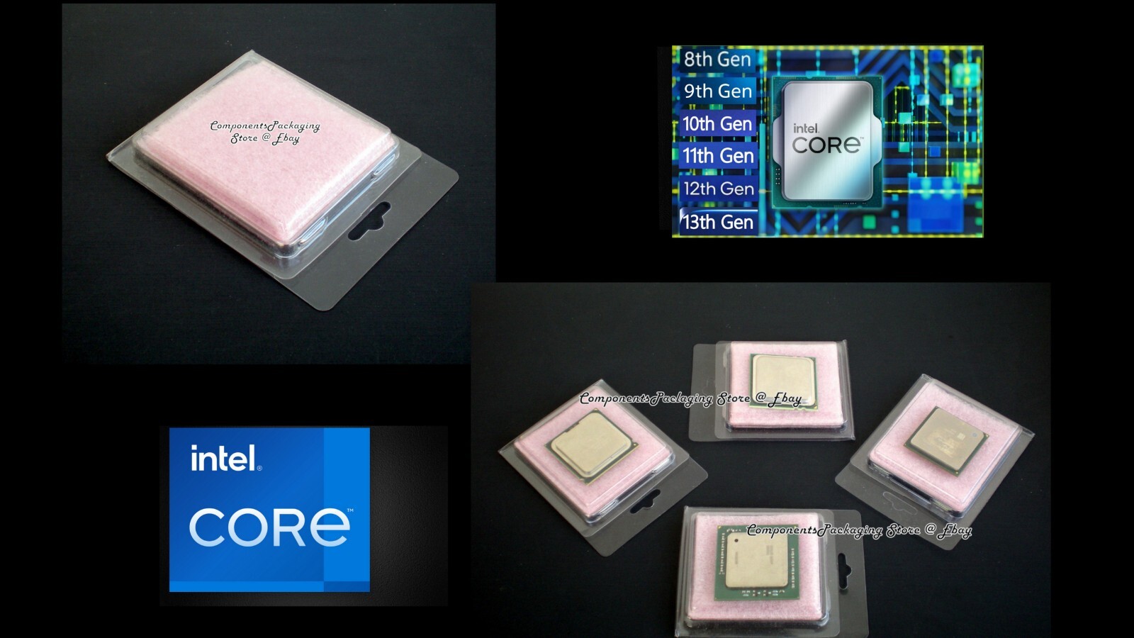 Clamshell Case for i5 9600 9500 9400 fit Intel CPU LGA1151 – Lot of 10 25 40 125