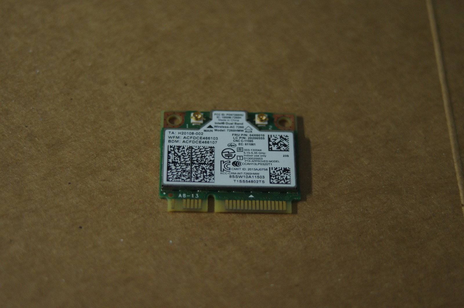 Lenovo Thinkpad Intel 7260HMW AC Dual Band WiFi + BT 4.0 Wlan Card mini pci-e