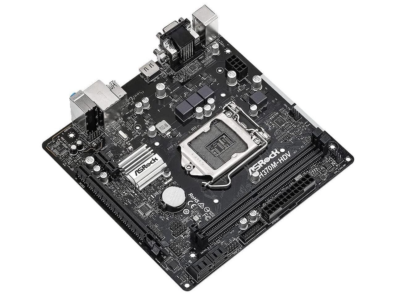 Asrock Intel H370M-HDV Socket LGA 1151 Micro ATX Motherboard Intel 8th 9th Gen