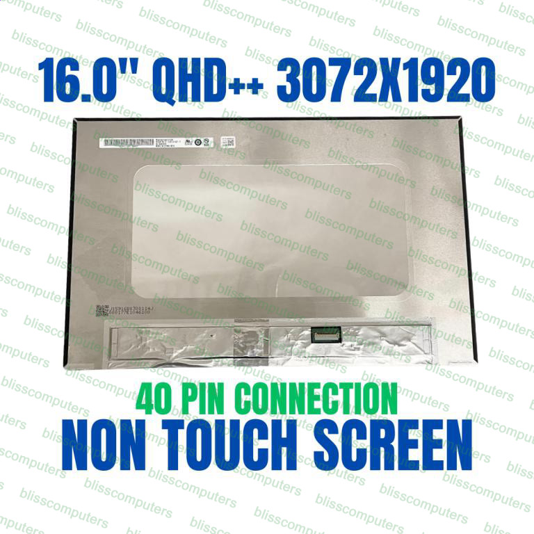 3K 16″ QHD IPS Laptop LCD Screen Dell B160QAN01.0/NE160F8M-N41 40 Pin 0XC0MJ