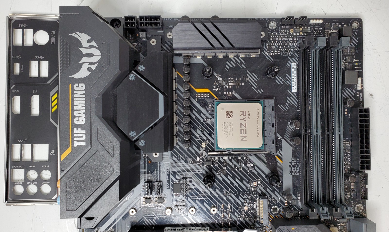 ASUS TUF GAMING X570-PLUS AMD Motherboard w/ Ryzen 9 5950X & Cooler !NO RAM!