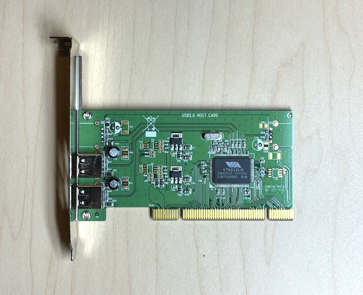 VIA VT6212L PCI Interface Card – 2 Port USB 2.0