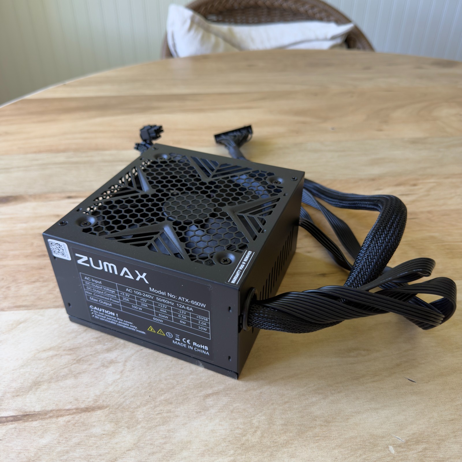 Zumax ATX-650W Power Supply – 50/60Hz – 240v