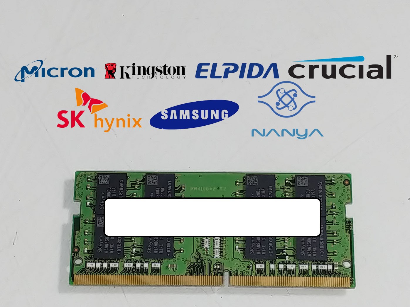 Lot of 10 Major Brand 16 GB DDR4-3200 PC4-25600S 2Rx8 1.2V SO-DIMM Laptop RAM