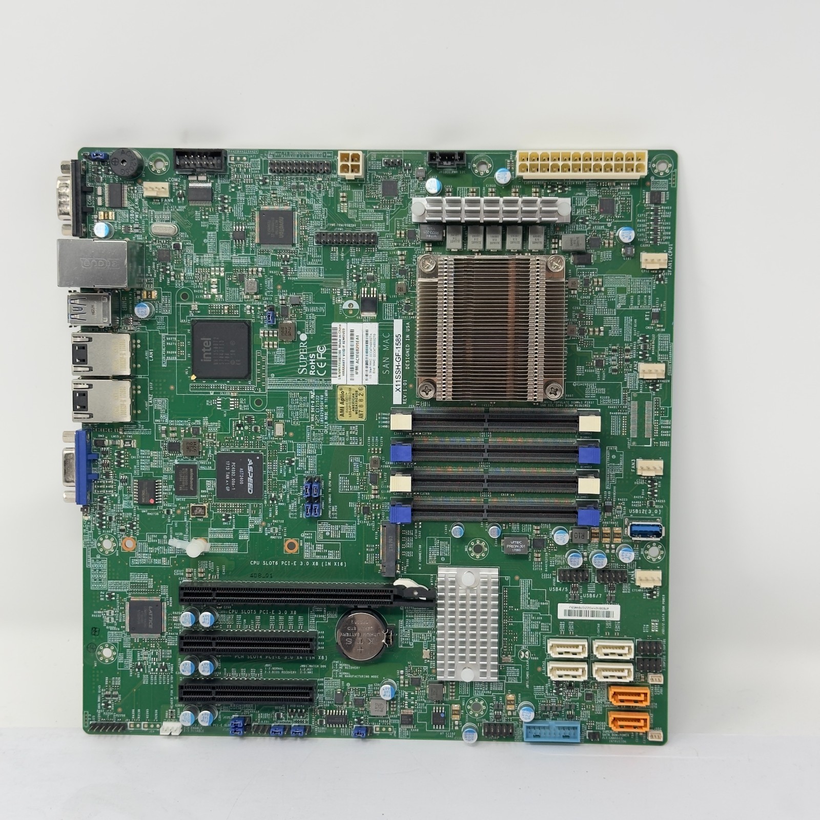 SuperMicro X11SSH-GF-1585L Server Motherboard w/XEON E3-1585 V5 3.60GHZ CPU