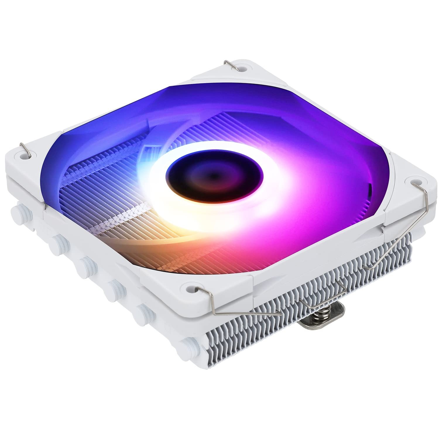 AXP120-X67 White ARGB Low Profile CPU Air Cooler with Quite 120mm TL-C12015W-…