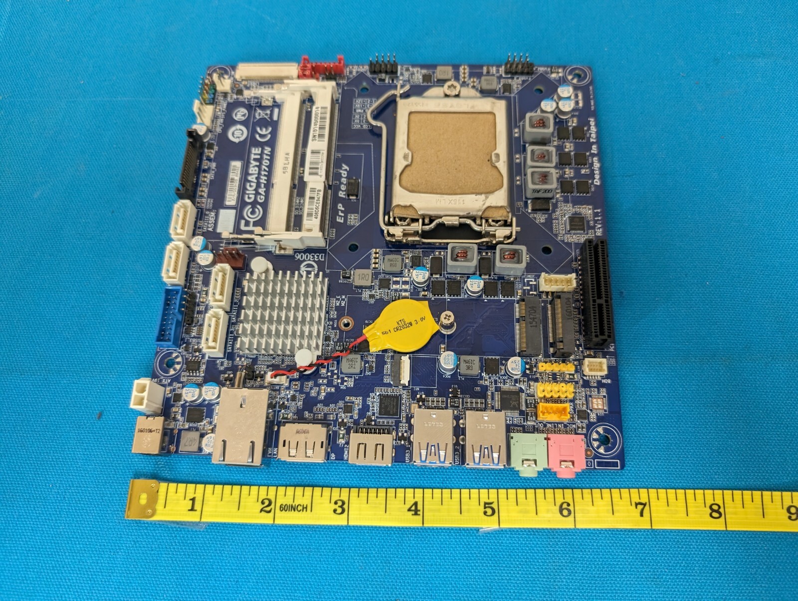 *NO IO Shield, Low Profile* Gigabyte ITX Motherboard GA-H170TN 6th Gen LGA1151