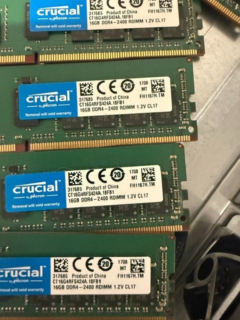 Lot of 10 DDR4 ECC RDIMM Server RAM — 6x 32GB + 4x 16GB (256GB Total) PC4-2400T
