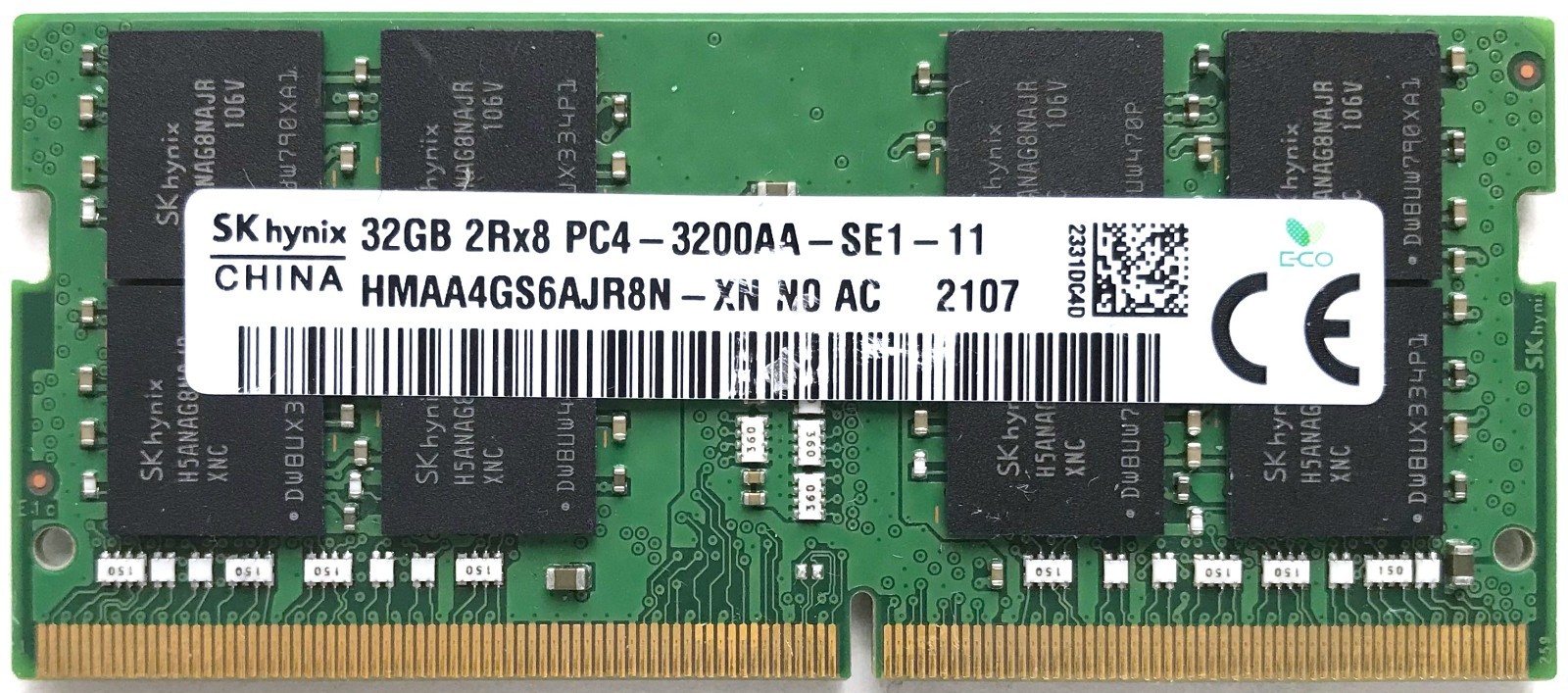 SK Hynix 32GB 2Rx8 PC4-3200AA-SE1-11 DDR4 25600MHz SDRAM RAM HMAA4GS6AJR8N-XN