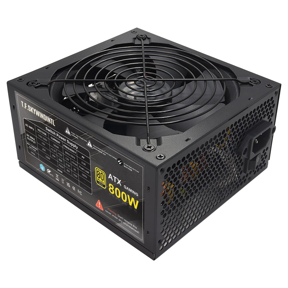 800W Modular Power Supply 80 Plus Glod Gaming ATX PSU with 120mm Fan Low Noise