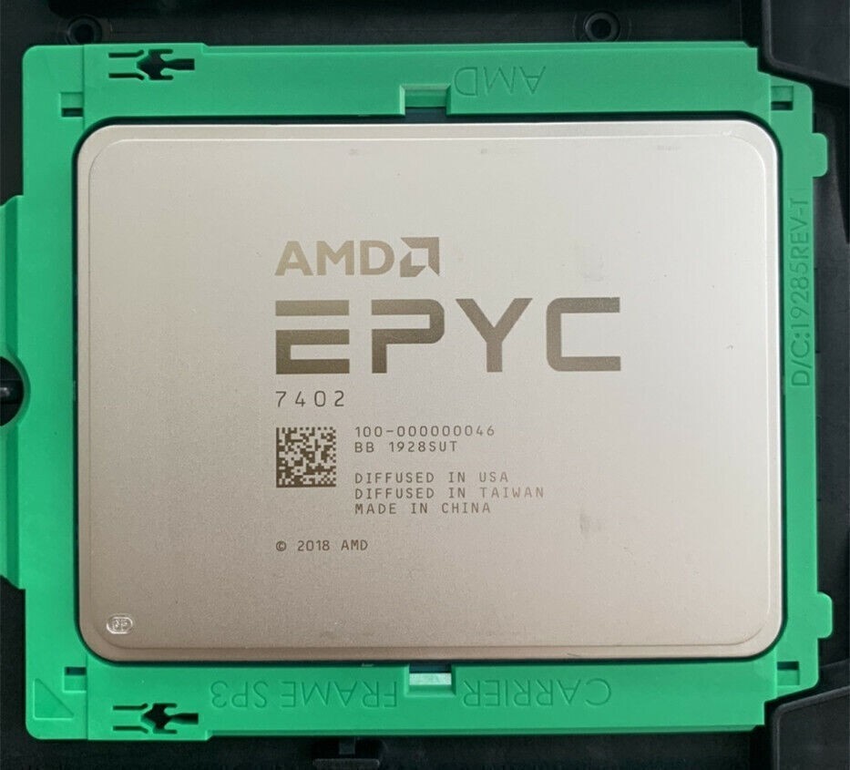AMD EPYC 7402 CPU PROCESSOR 24 CORE 2.80GHZ 128MB CACHE 180W – 100-000000046