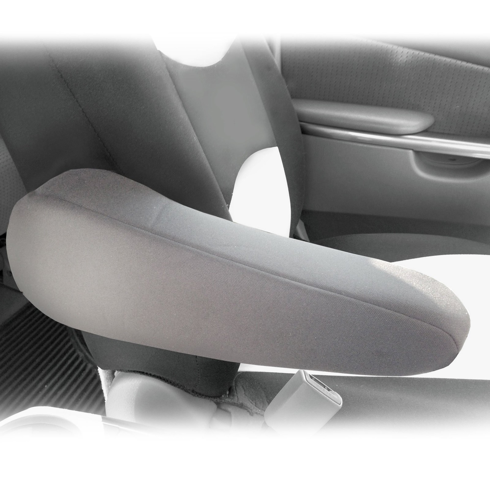 FH Group Flat Cloth Fabric Armrest Cover Semi-Universal Fit, Pack of 1, Gray