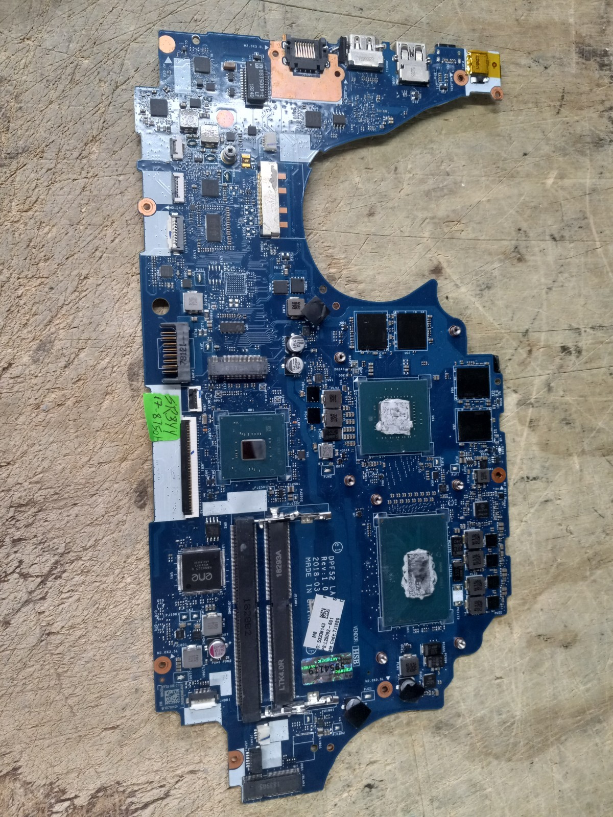 HP Zbook 15v G5 Core i7-8750H 2.20 GHz DDR4 Motherboard L25092-601 SYSTEM BD