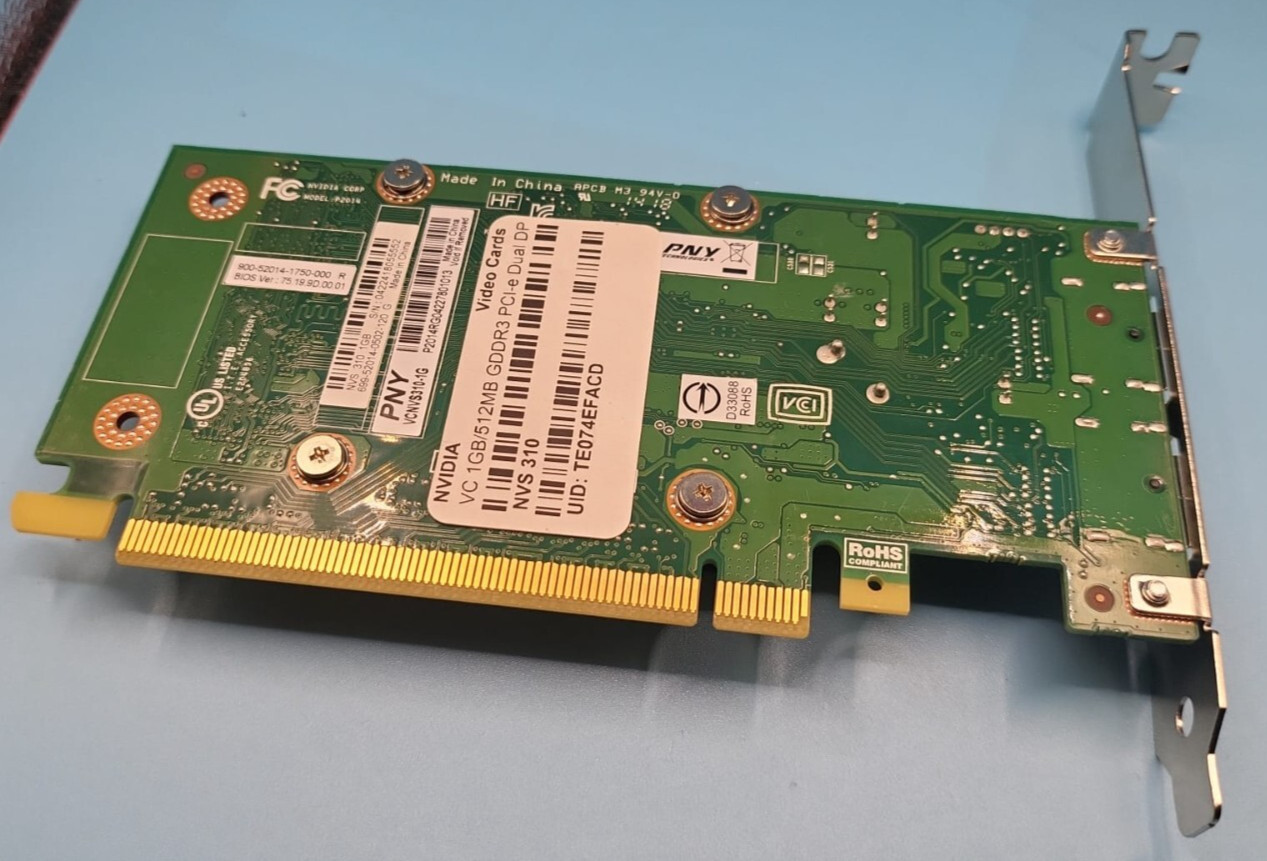 PNY NVIDIA NVS 310 1GB DDR3 PCI Express 2.0 x16 Low Profile Video Card 040GW9 US