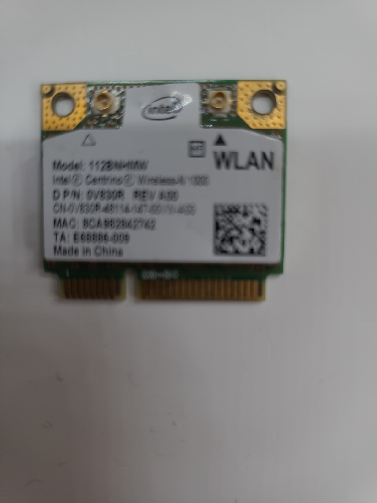 Intel Centrino Wireless-N 1000 112BNHMW Mini PCI-Express Wi-Fi Adapter