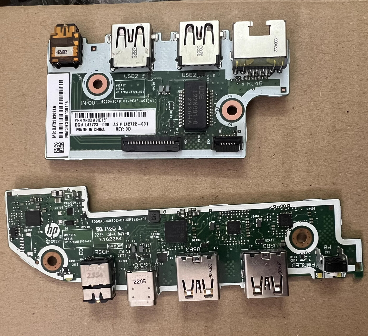 New For HP T640 Thin Client USB2 USB3 USB-C Audio RJ45 Lan IO Board L42722-001