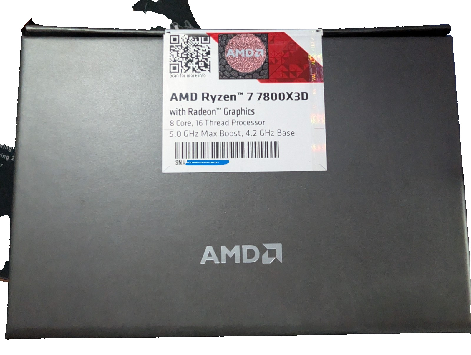 AMD Ryzen 7 7800X3D 8-Cores 4.2GHz Socket AM5 Gaming CPU Processor