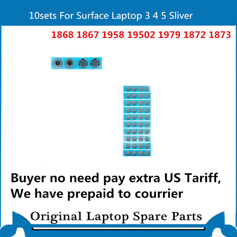 50sets For Surface Laptop 3 4 5 1868 1872 Rubber feet 1873 1979 1950 Sliver