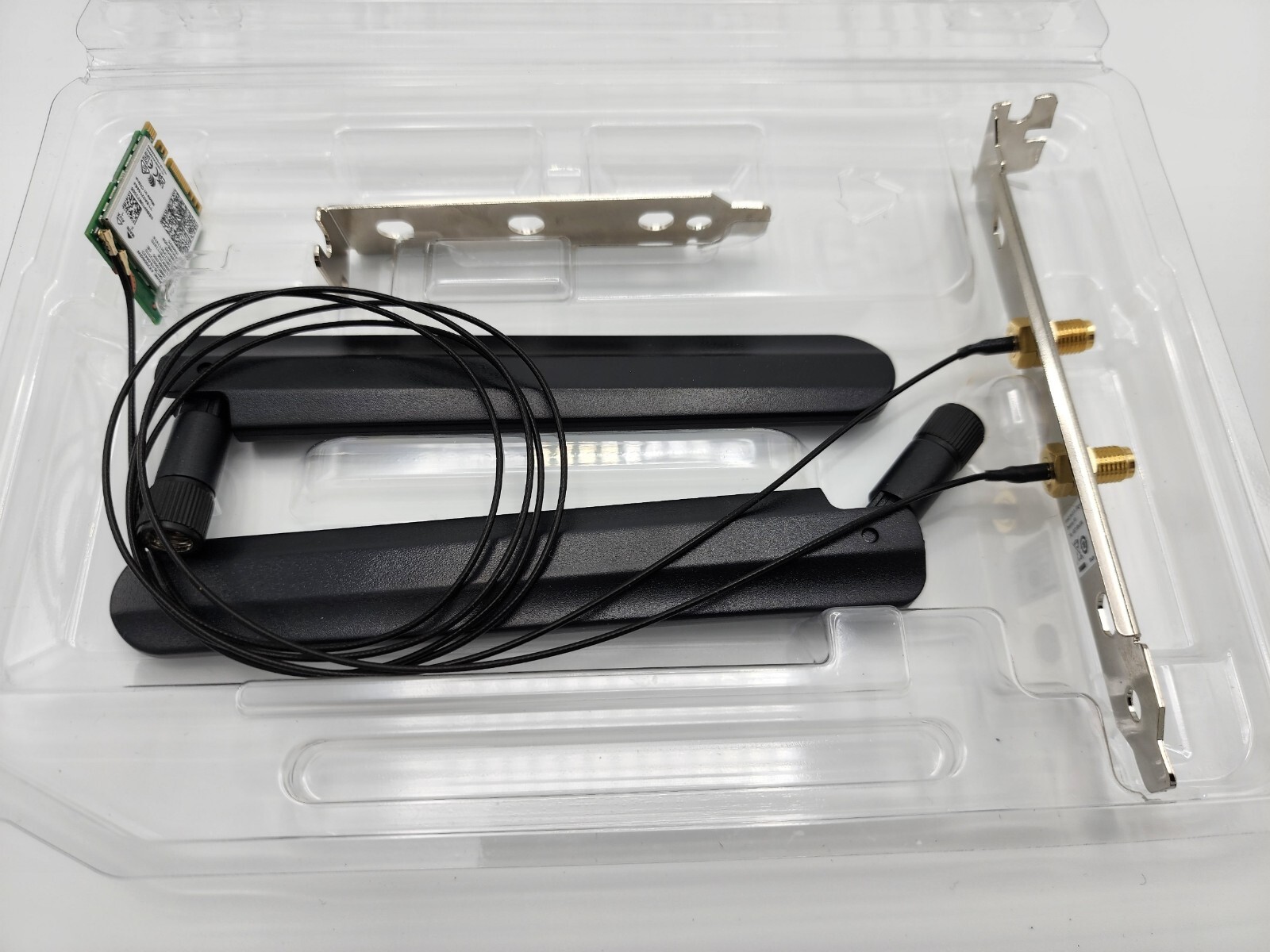 Intel AX210 Killer 1675x WIFI 6E card & Intel desktop antenna low & FH brackets