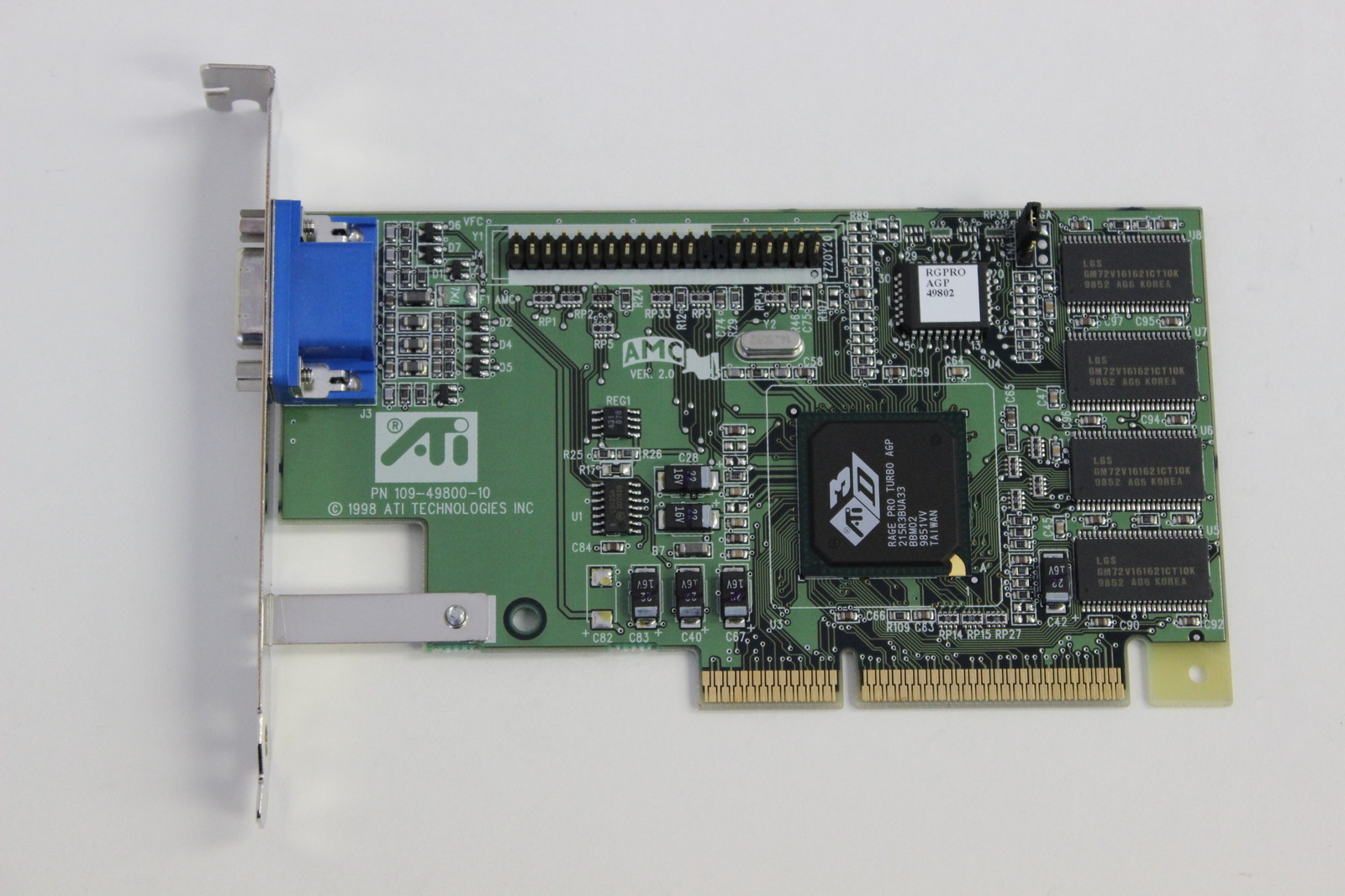 DELL 0320D ATI 3D RAGE PRO TURBO AGP 8MB VIDEO ADAPTER 109-49800 WITH WARRANTY