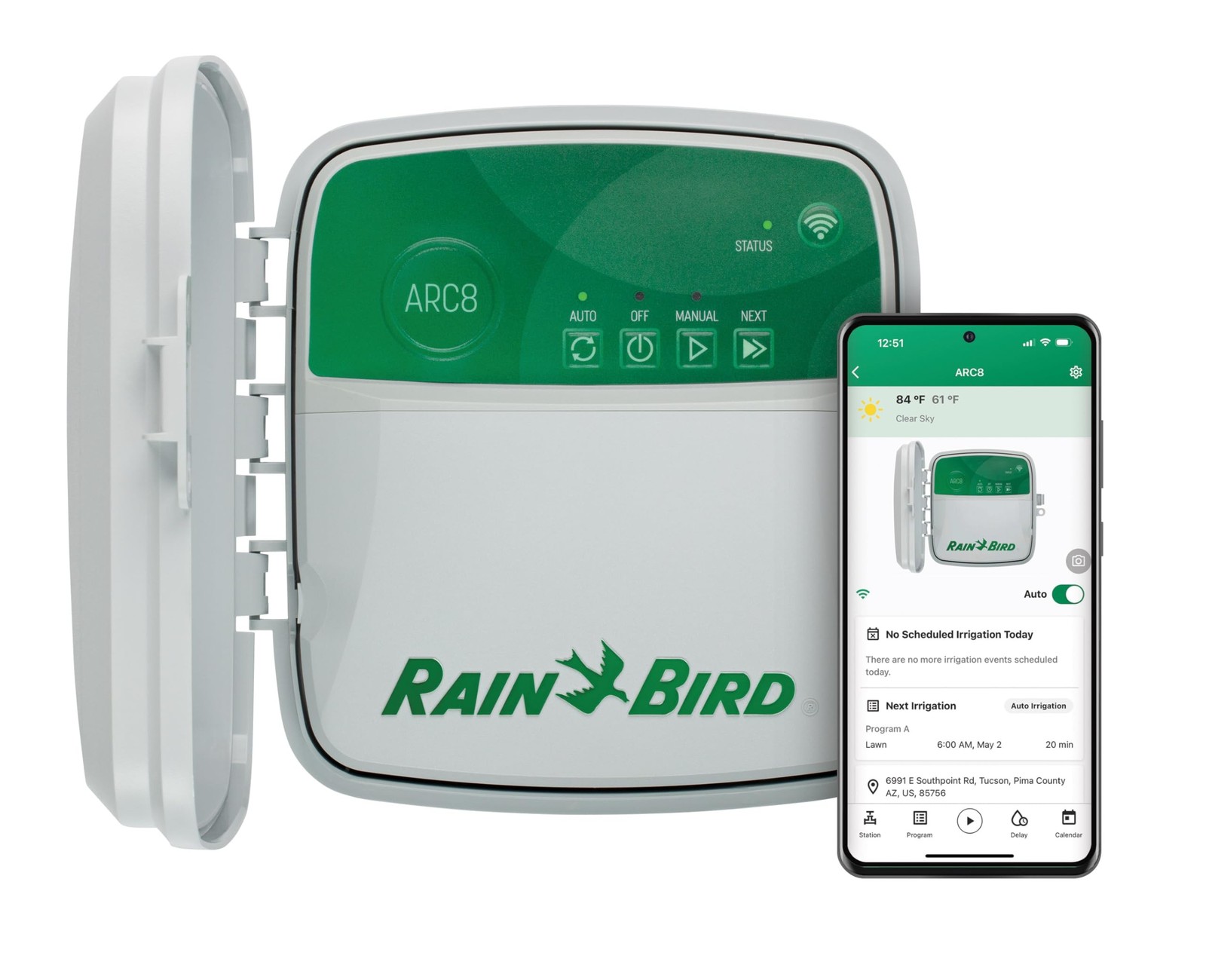 Rain Bird ARC8 App-Based Indoor/Outdoor Smart Irrigation WiFi Timer/Controlle…