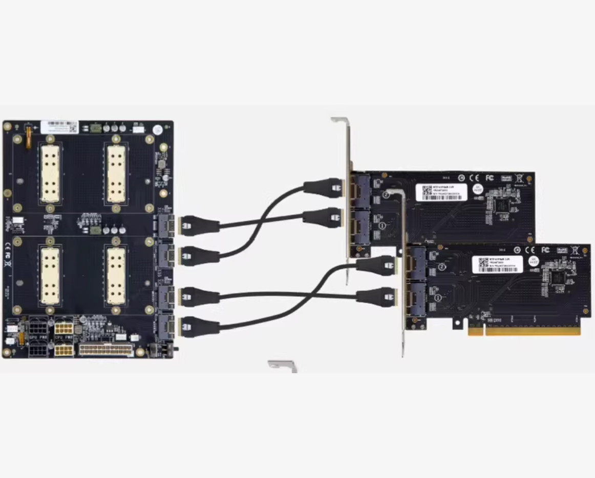 External NVIDIA V100 SXM2 300G NVlink interconnect Dual-Card SXM2 Adapter Board