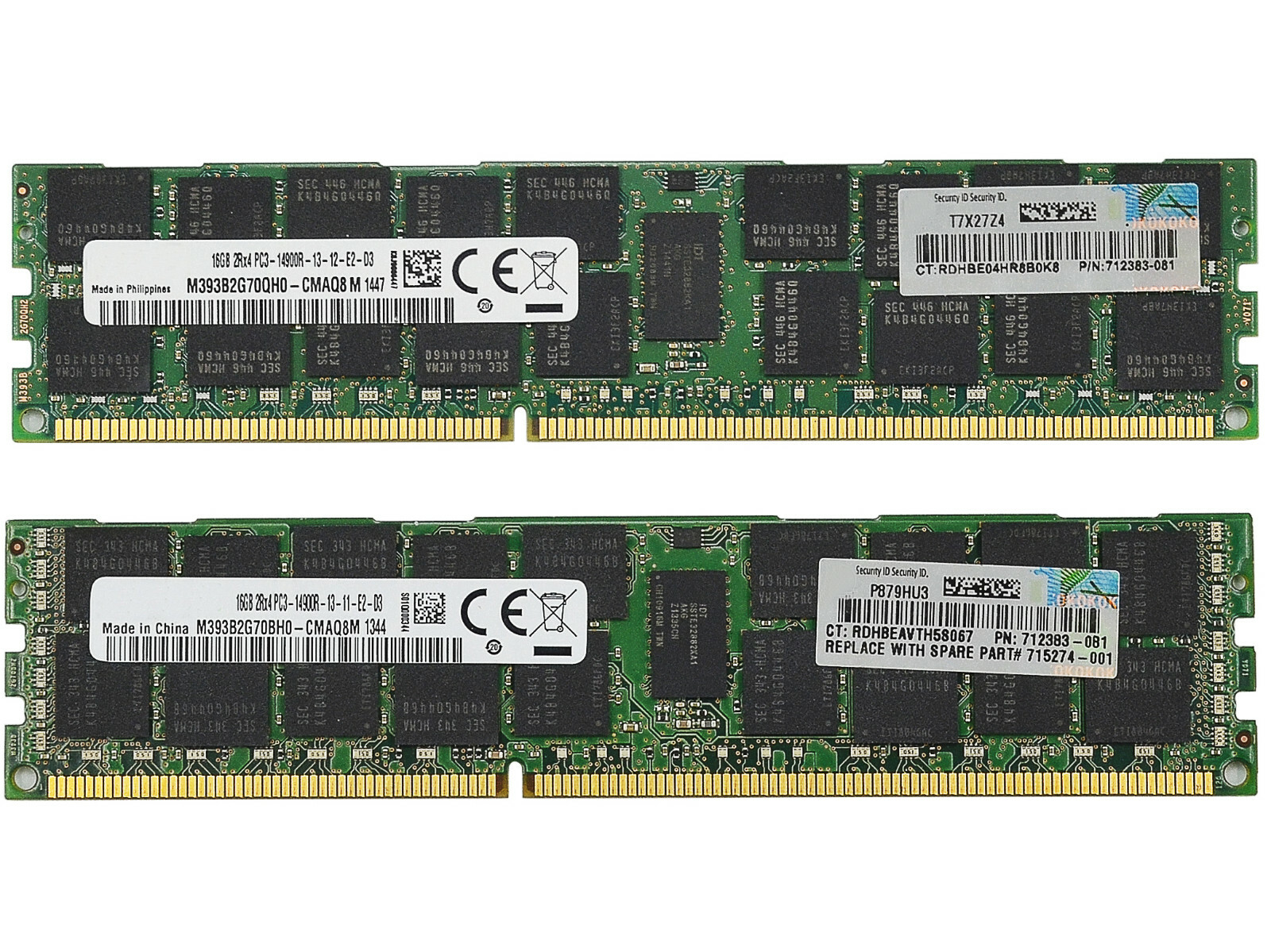 32GB 64GB 128GB -8x16g 1866Mhz DDR3 RAM Memory PC3-14900R for Mac Pro A1481 2013