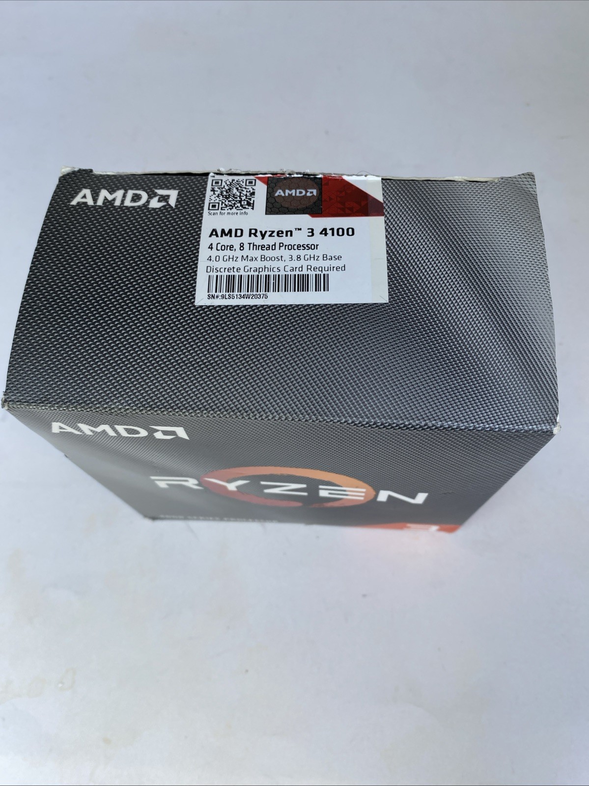 AMD Ryzen 3 4100 4-Core, 8-Thread Desktop Processor Looks Unused Original Box
